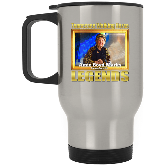 AMIE MARKS  (Legends Series) XP8400S Silver Stainless Travel Mug