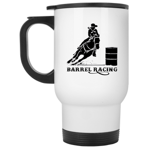 BARREL  ART TUMBLER 4HORSE XP8400W White Travel Mug
