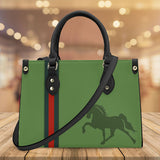 Tennessee Walking Horse Green JMD Luxury Women PU Tote Bag - Black