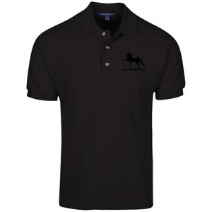 American Saddlebred 2 (black) K420 Cotton Pique Knit Polo - My Pony Store