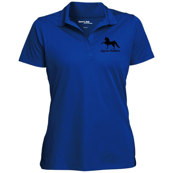 American Saddlebred 2 (black) LST650 Ladies' Micropique Sport-Wick® Polo - My Pony Store