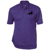 American Saddlebred (black) ST695 Textured Three-Button Polo - My Pony Store
