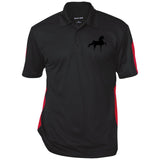 American Saddlebred (black) ST695 Textured Three-Button Polo - My Pony Store