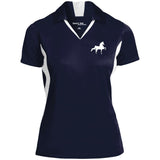 American Saddlebred (white) LST655 Ladies' Colorblock Performance Polo - My Pony Store
