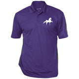 American Saddlebred (white) ST695 Textured Three-Button Polo - My Pony Store